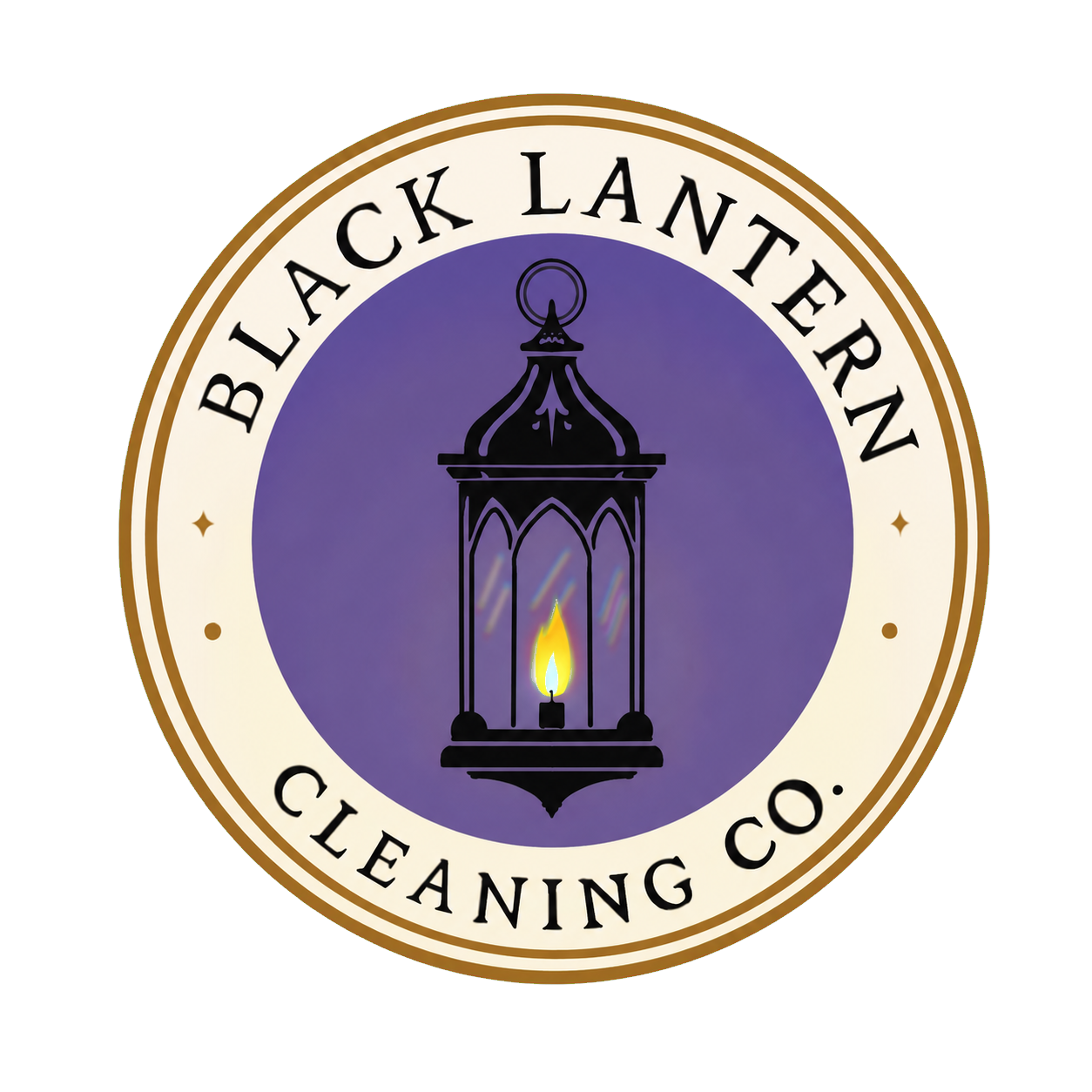 Black Lantern Cleaning Co. lantern logo